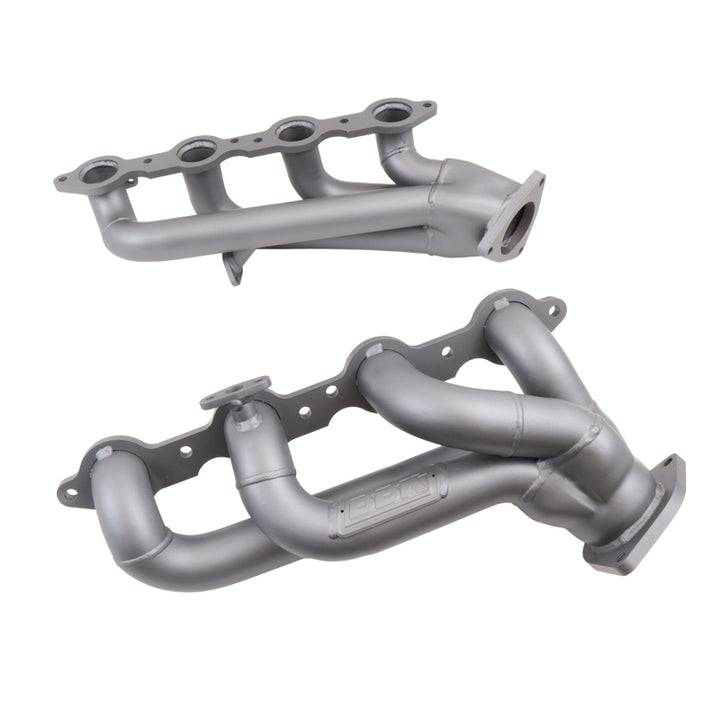 BBK 99-04 GM Truck SUV 4.8 5.3 Shorty Tuned Length Exhaust Headers - 1-3/4 Titanium Ceramic - Bull Strap