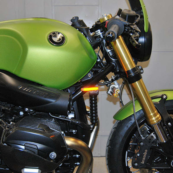 New Rage Cycles 14+ BMW R Nine T Front Turn Signals - Bull Strap