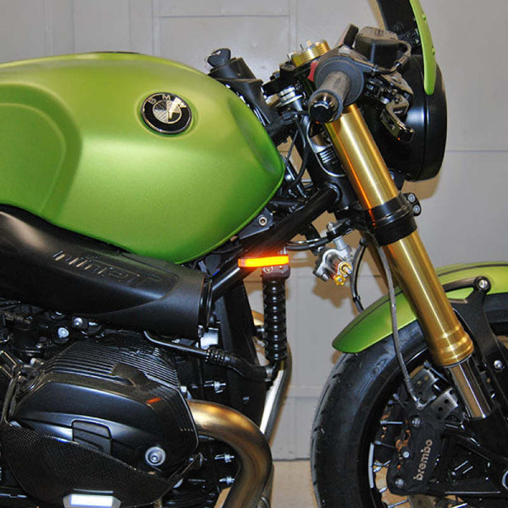 New Rage Cycles 14+ BMW R Nine T Front Turn Signals - Bull Strap