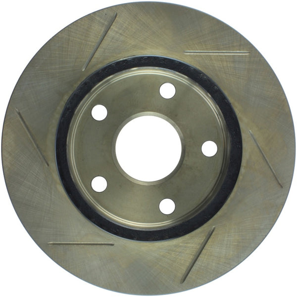 StopTech Power Slot 1/90-95 Toyota MR2 Front Left SportStop Slotted Rotor - Bull Strap