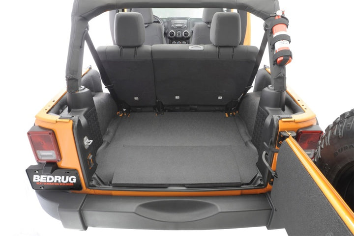 BedRug 11-16 Jeep JK Unlimited 4Dr Rear 5pc BedTred Cargo Kit (Incl Tailgate & Tub Liner) - Bull Strap
