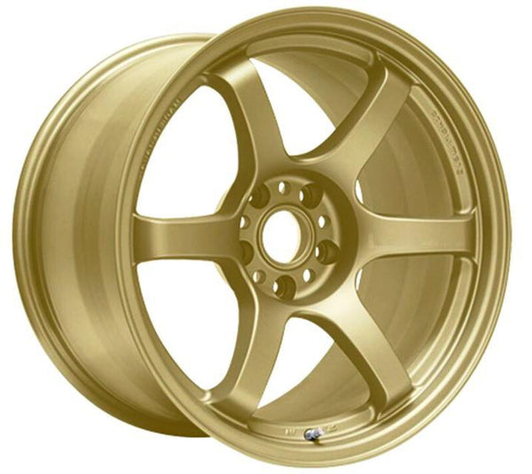 Gram Lights 57DR 18x9.5 +38 5-114.3 E8 Gold Wheel (Min Order Qty 20) - Bull Strap
