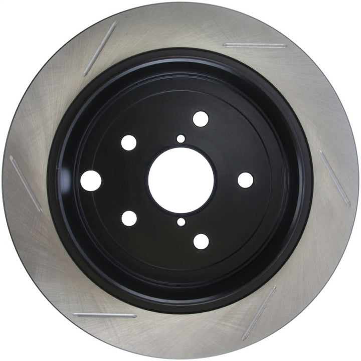 StopTech Power Slot 2015 Subaru WRX (w/o EyeSight) Rear Left Slotted Rotor - Bull Strap