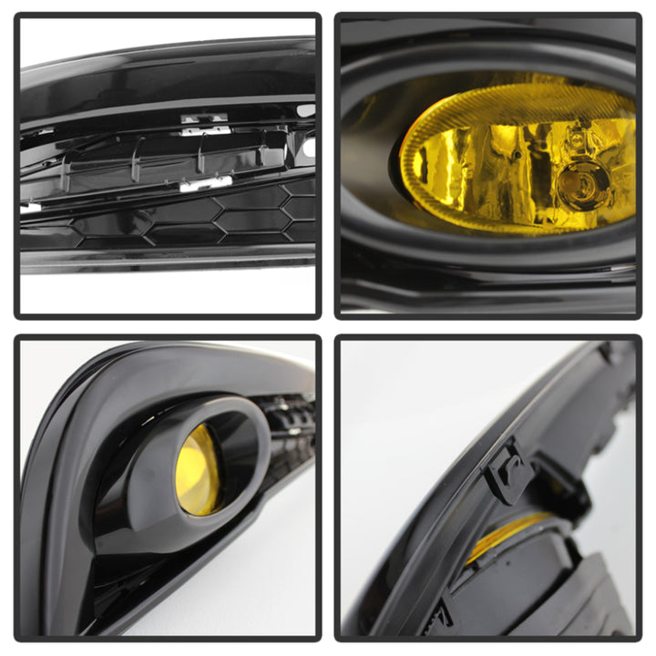 Spyder Honda Civic 2013-2014 4dr OEM Fog Light W/Switch Yellow FL-HC2013-4D-Y - Bull Strap