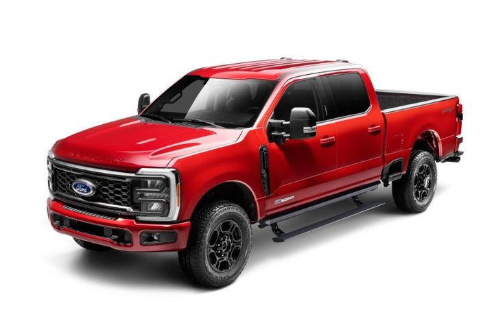 AMP Research 2022 Ford F-250/350/450 (250/350 Only Sync 4 Models) Crew Cab PowerStep XL - Black - Bull Strap