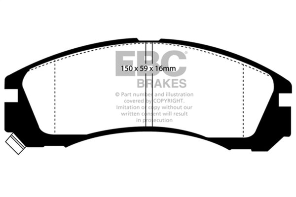 EBC 91-96 Dodge Stealth 3.0 2WD Redstuff Front Brake Pads - Bull Strap
