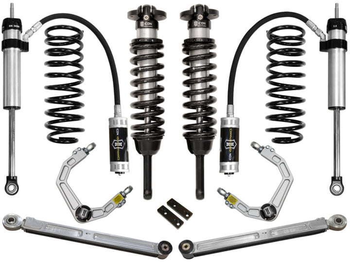 ICON 2010+ Toyota FJ/4Runner 0-3.5in Stage 4 Suspension System w/Billet Uca - Bull Strap