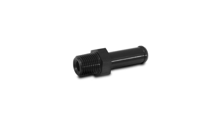 Vibrant 1/16in NPT to 1/4in Barb Straight Fitting - Aluminum - Bull Strap