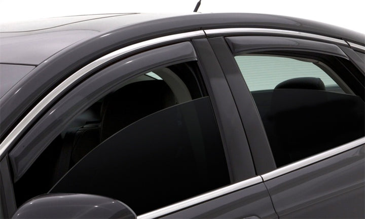 AVS 08-14 Dodge Avenger Ventvisor In-Channel Front & Rear Window Deflectors 4pc - Smoke - Bull Strap