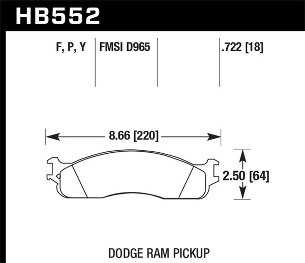 Hawk Super Duty Street Front Brake Pads - Bull Strap