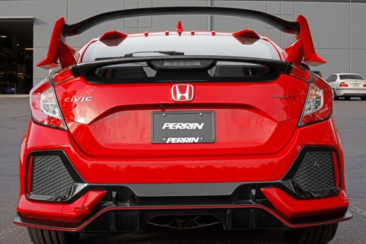 PERRIN 17-21 Honda Civic Si/Type R/Touring/Hatchback Tow Hook Kit Rear - Red - Bull Strap