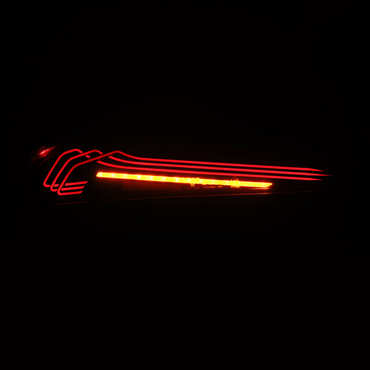 AlphaRex 20-24 Toyota Supra LUXX-Series Laser Style LED Tail Lights Black - Bull Strap