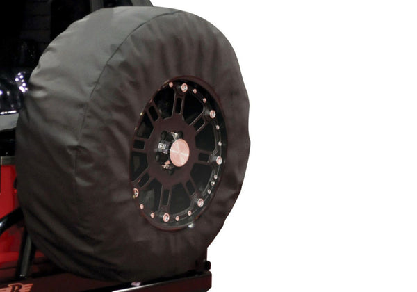 Rampage 1999-2019 Universal Tire Cover With 17 Inch Window - Black Diamond - Bull Strap