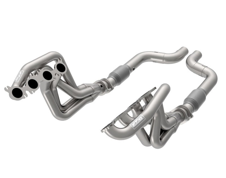 Kooks 2020 Mustang GT500 5.2L 2in x 3in SS Headers w/GREEN Catted Connection Pipe - Bull Strap