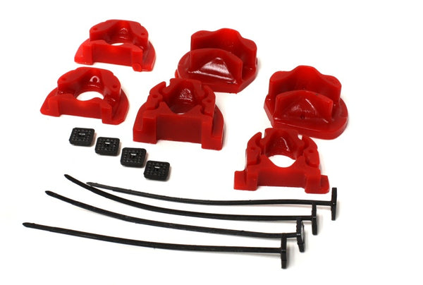 Energy Suspension 92-00 Honda Civic (Except 99-00 Si) / 93-97 Del Sol Red Motor Mount Inserts (Manua - Bull Strap