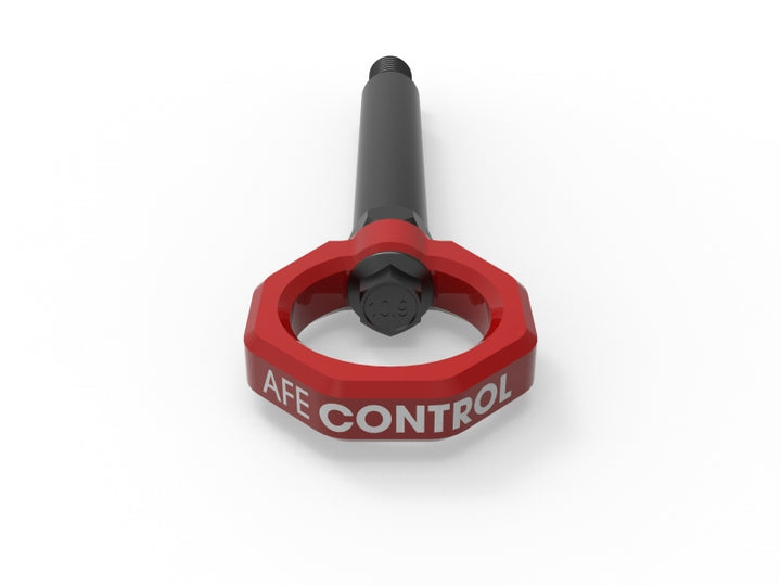aFe 23-25 BMW M2 (G87) CONTROL Front / Rear Tow Hook - Red - Bull Strap