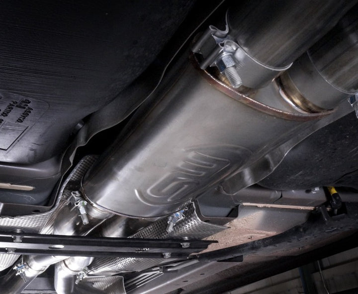Stainless Works 2008-09 Pontiac G8 GT 3in Catback Systemt X-Pipe Turbo Chambered Muffler 3.5in Tips - Bull Strap