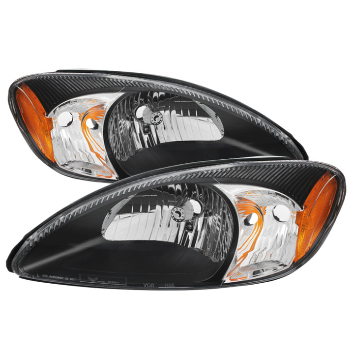 xTune Ford Taurus 2000-2007 Crystal Headlights Black HD-JH-FTA00-AM-BK - Bull Strap