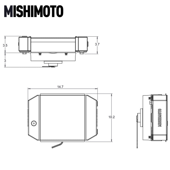 Mishimoto Universal Drag Race Performance Aluminum Radiator - Natural - Bull Strap