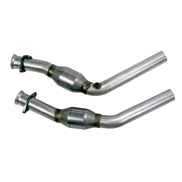 BBK 11-14 Mustang 3.7 V6 High Flow X Pipe With Catalytic Converters - 2-1/2 - Bull Strap