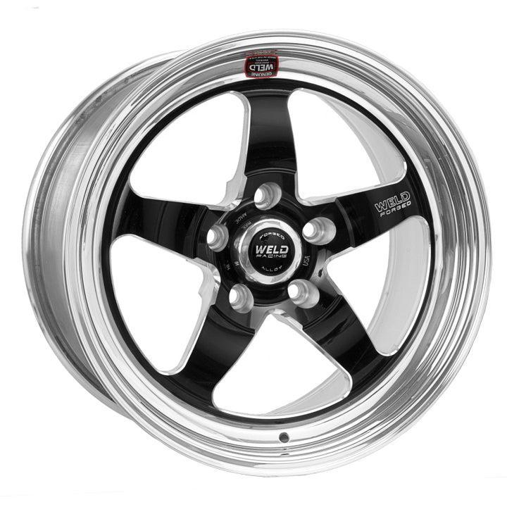 Weld S71 18x9 / 5x4.5 BP / 6.1in. BS Black Wheel (High Pad) - Non-Beadlock - Bull Strap