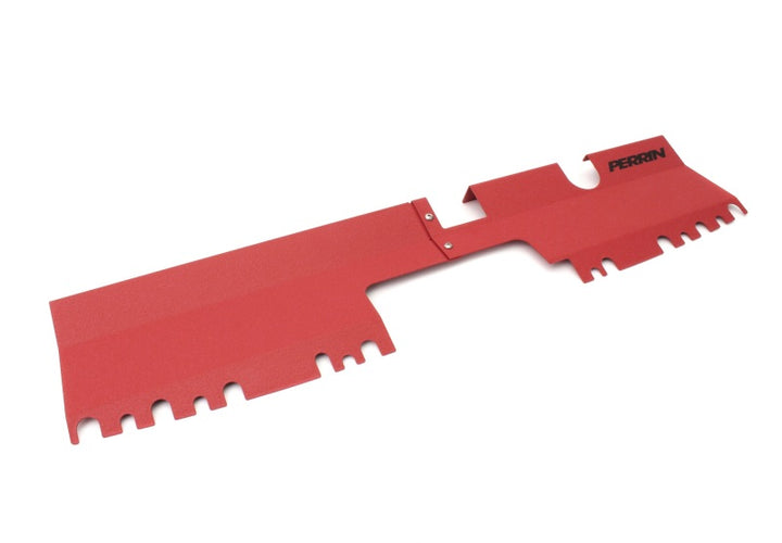 PERRIN 15-21 Subaru WRX/STI Radiator Shroud (With/Without OEM Intake Scoop) - Red - Bull Strap