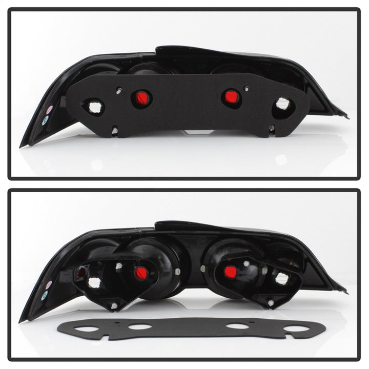 Spyder Acura RSX 02-04 Euro Style Tail Lights Black ALT-YD-ARSX02-BK - Bull Strap
