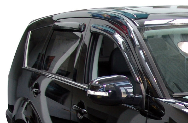 AVS 11-18 Mitsubishi Outlander (Excl. Sport) Ventvisor Outside Mount Window Deflectors 4pc - Smoke - Bull Strap