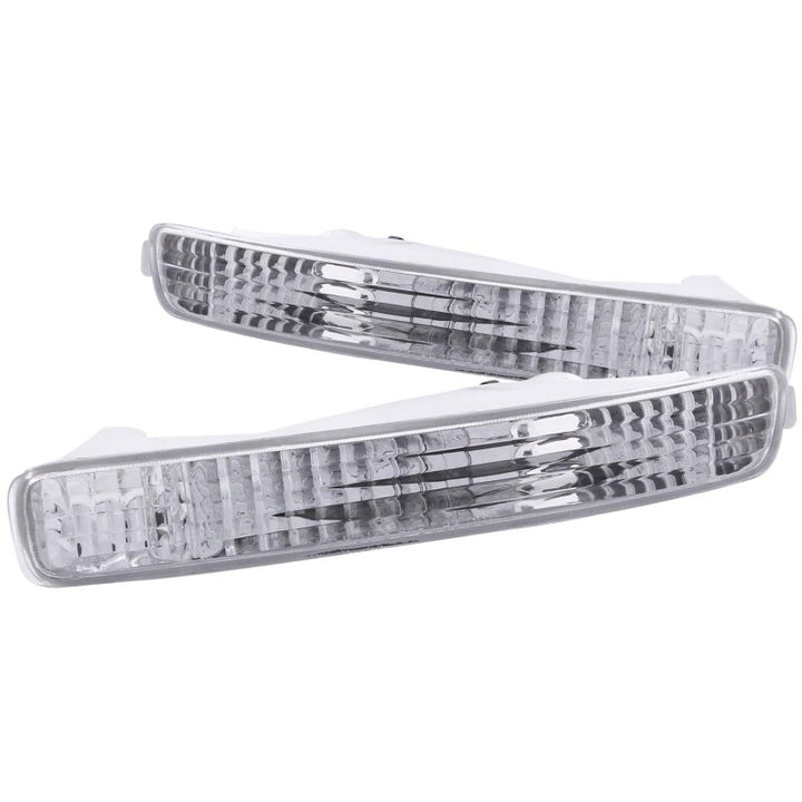 ANZO 1996-1997 Honda Accord Euro Parking Lights Chrome - Bull Strap