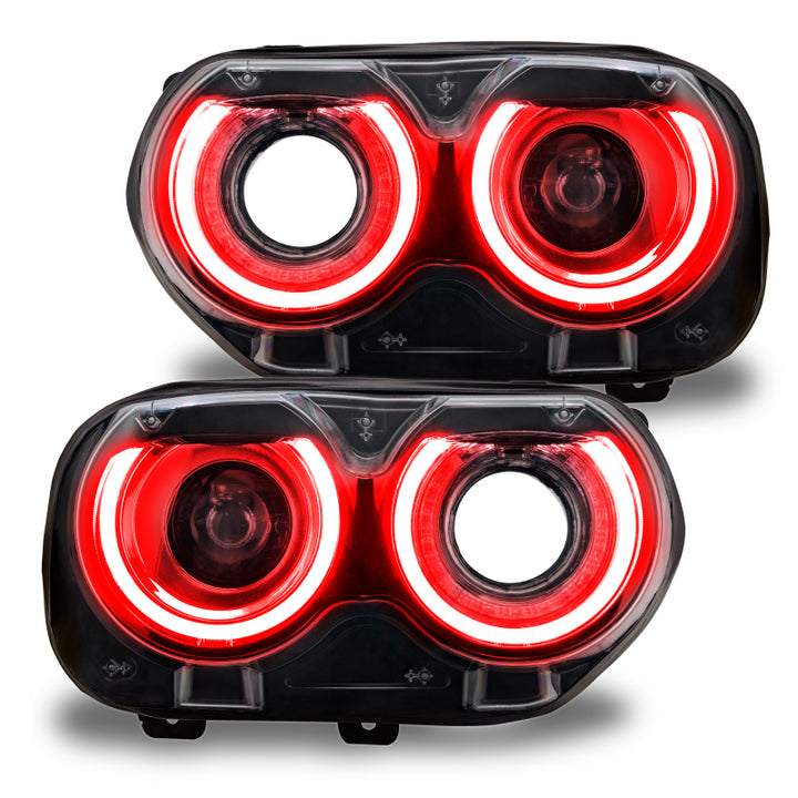 Oracle 15-21 Dodge Challenger RGB+W Headlight DRL Upgrade Kit - ColorSHIFT+W - Bull Strap