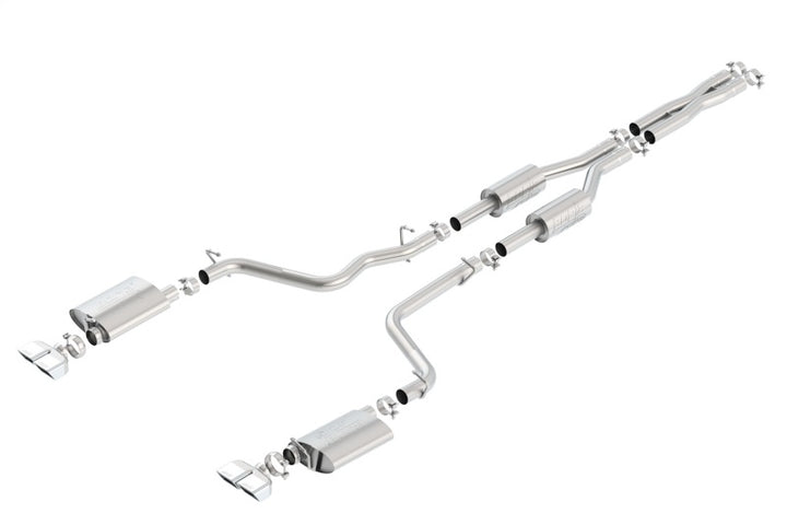 Borla 09-14 Dodge Challenger R/T 5.7L RWD 2Dr. 2.5in. ATAK CB Exhaust - Dual Split Rear Exit - Bull Strap