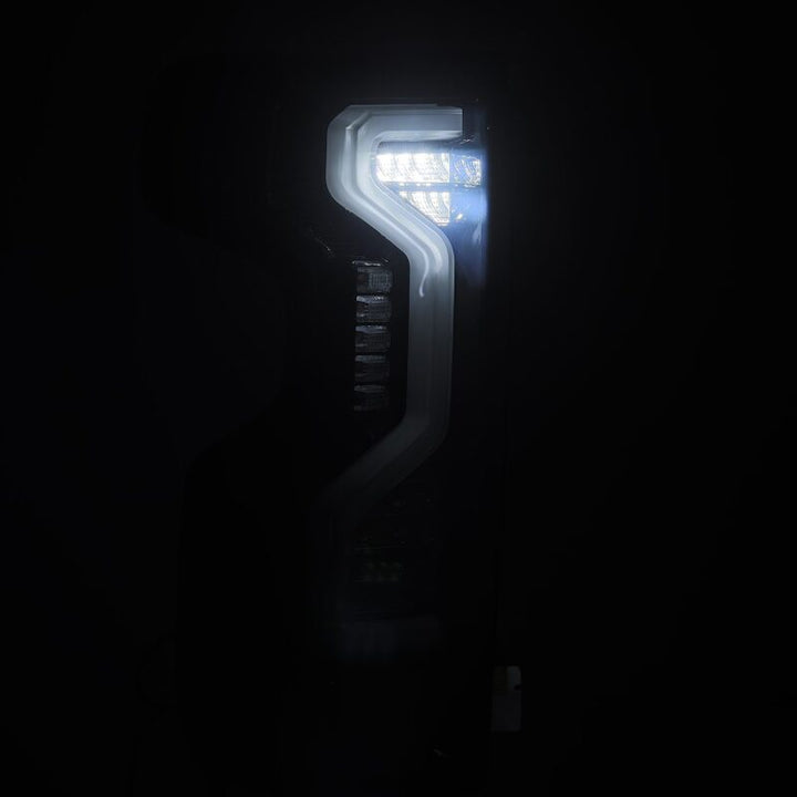 AlphaRex 19-23 Chevrolet Silverado 1500/2500HD/3500HD PRO-Series LED Tail Lights Jet Black - Bull Strap