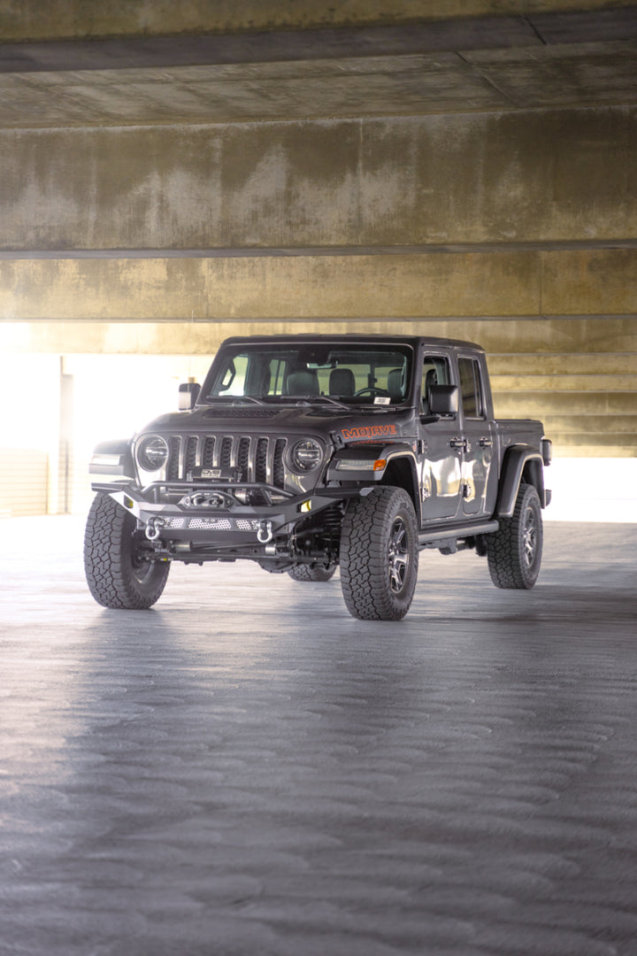 DV8 Offroad 07-18 Jeep Wrangler JK / 18-23 Wrangler JL / 20-23 Gladiator JT MTO Series Front Bumper - Bull Strap