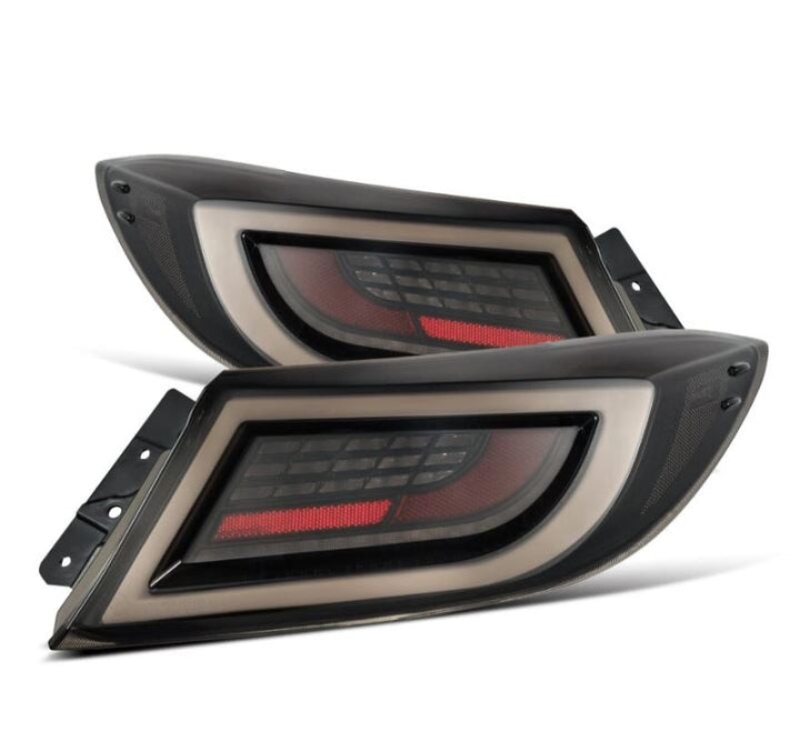 AlphaRex 22-24 Toyota GR86 LUXX LED Taillights Black Smoke - Bull Strap