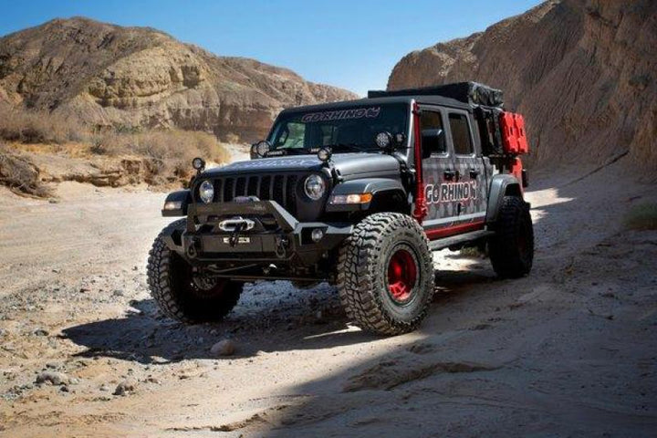 Go Rhino 19-21 Jeep Gladiator XRS Overland Xtreme Rack - Black - Bull Strap