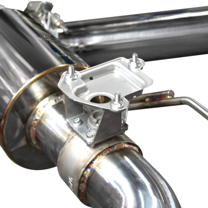 Injen 20-21 Toyota Supra 3.0L Turbo 6cyl SS Cat-Back Exhaust w/ Burnt Tips - Bull Strap