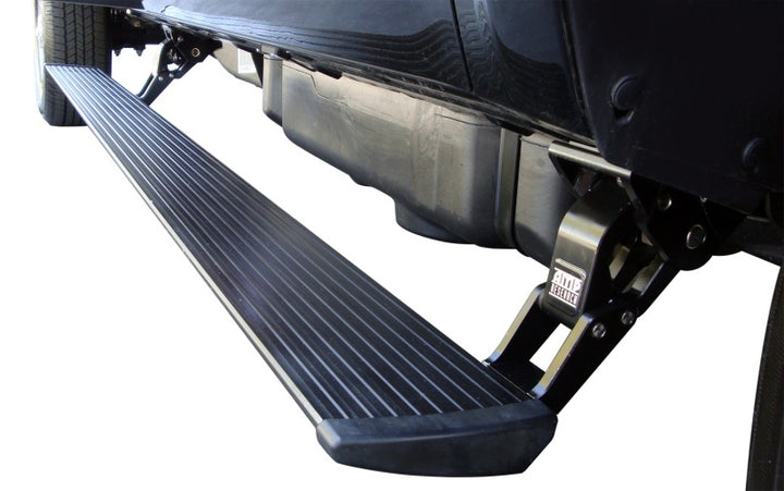 AMP Research 2011-2014 GMC Sierra 2500/3500 Extended/Crew PowerStep - Black - Bull Strap