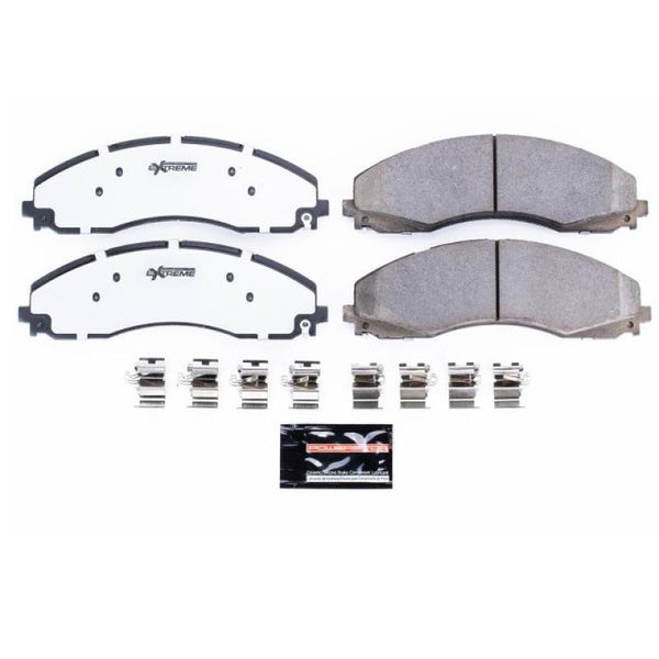 Power Stop 17-19 Ford F-450 Super Duty Front Z36 Truck & Tow Brake Pads w/Hardware - Bull Strap