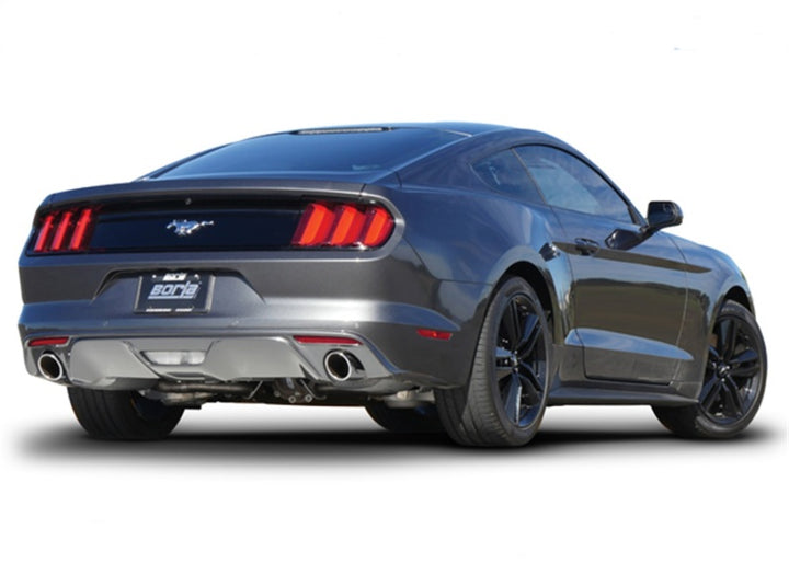 Borla Atak Cat Back 15-17 Ford Mustang 2.3L EcoBoost MT/AT 2.25in pipe 4in tip - Bull Strap