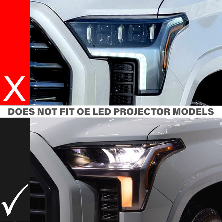 ANZO 22-24 Toyota Tundra (w/Factory LED Refl. & OE Bumper) Z-Series Full LED DRL Vent Lights - Pair - Bull Strap