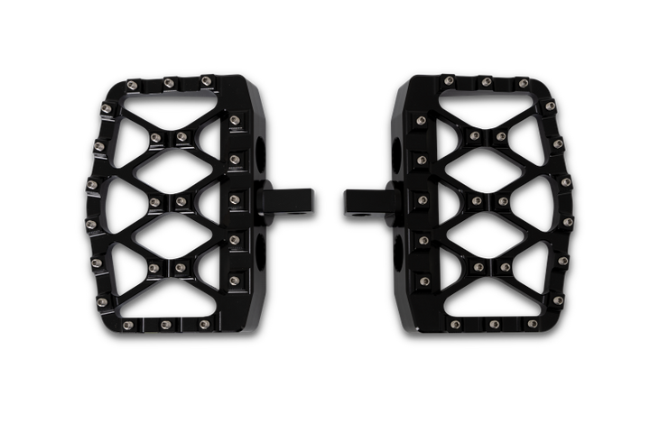 Burly Brand 97-22 Sportster/Dyna/Touring  Mx-Evolution Mini Floorboards Passenger - Bull Strap