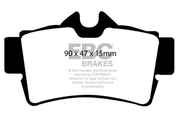 EBC 94-04 Ford Mustang 4.6 Cobra Yellowstuff Rear Brake Pads - Bull Strap