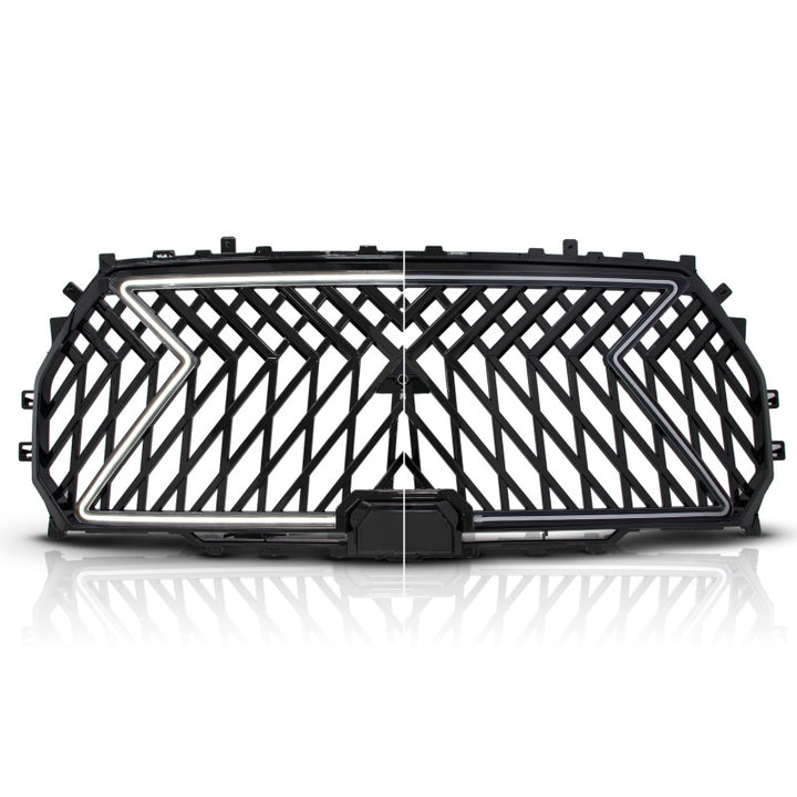 Anzo 22-24 Toyota Tundra Full LED Light Tube Front Grille w/ Initiation & Running Light - Bull Strap