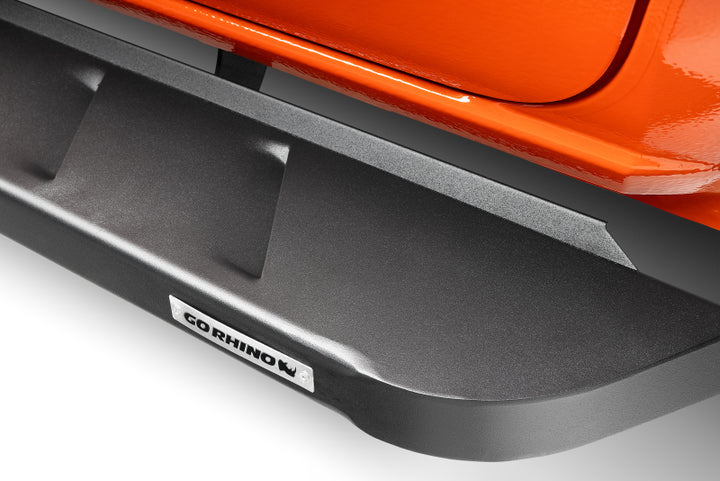 Go Rhino RB10 Running Boards - Tex Black - 87in - Bull Strap