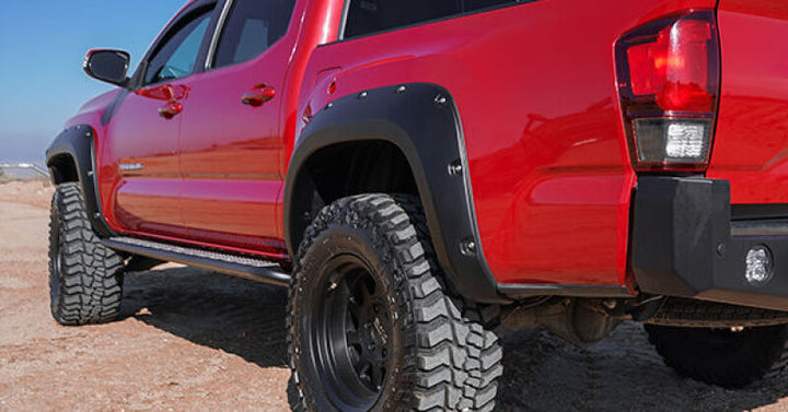 Husky Liners 16-23 Toyota Tacoma Pocket Style Fender Flares - 4 Piece Set - Bull Strap