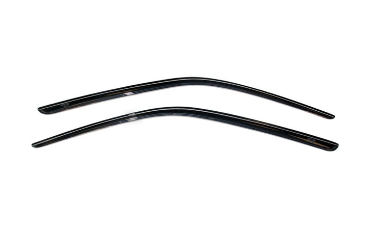 AVS 08-18 Dodge Challenger Ventvisor Outside Mount Window Deflectors 2pc - Smoke - Bull Strap