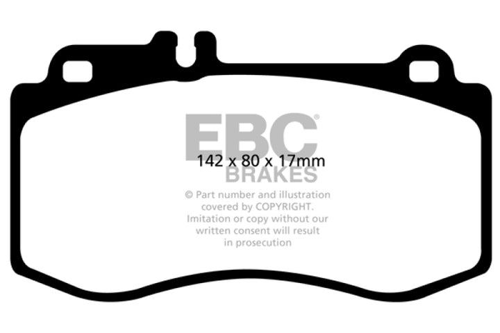 EBC 10+ Mercedes-Benz E350 3.5 AMG Sport Package Yellowstuff Front Brake Pads - Bull Strap