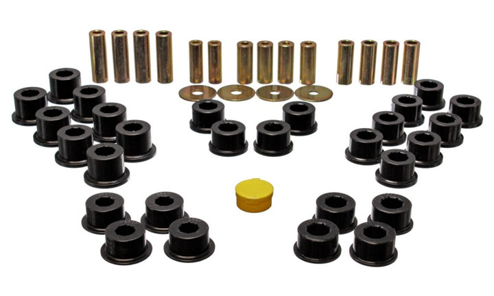 Energy Suspension 90-97 Mazda Miata Black Rear Control Arm Bushing Set - Bull Strap