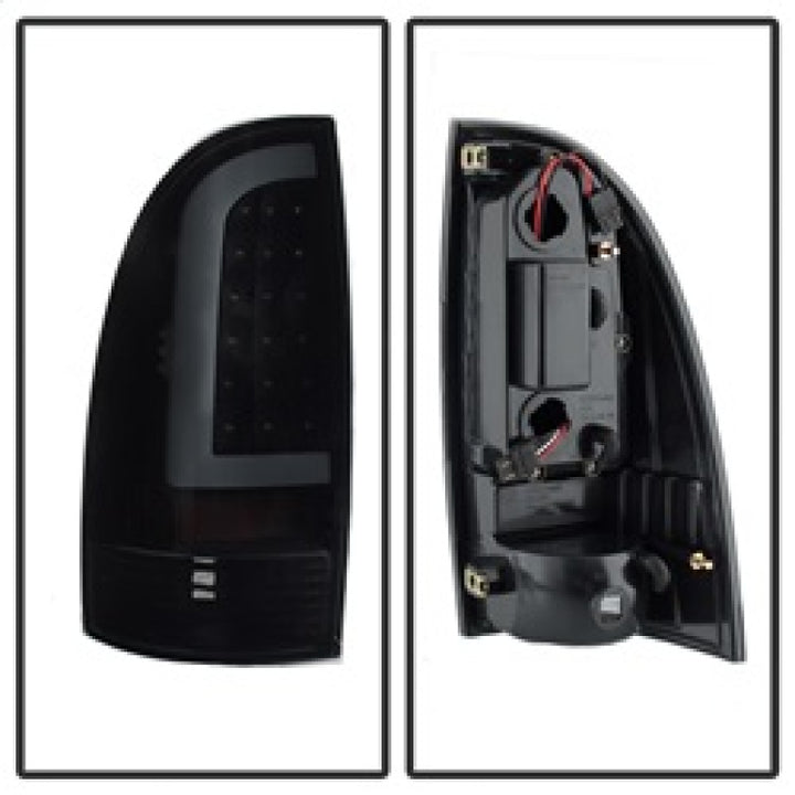 xTune 05-15 Toyota Tacoma (Excl LED Tail Lights) LED Tail Lights - Blk Smk (ALT-ON-TT05-LBLED-BSM) - Bull Strap