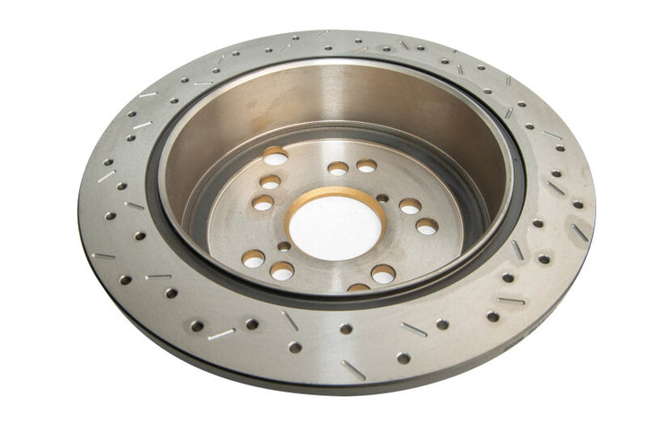 DBA 12+ Subaru/Scion BRZ/FR-S (AU Spec) 10 Lug Slot Rear Drilled & Slotted 4000 Series Rotor - Bull Strap